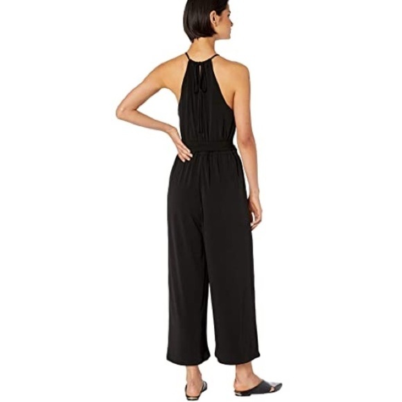 1.State Black Halter Waist Tie Jumpsuit NWT Women Large - Picture 4 of 14